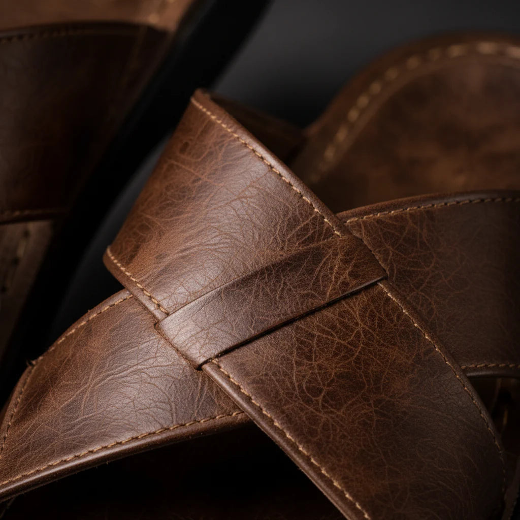 Herensandalen | Gekruiste bandjes & comfortabel instappen