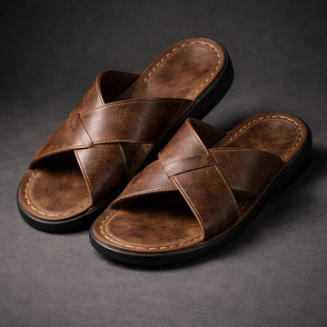 Herensandalen | Gekruiste bandjes & comfortabel instappen
