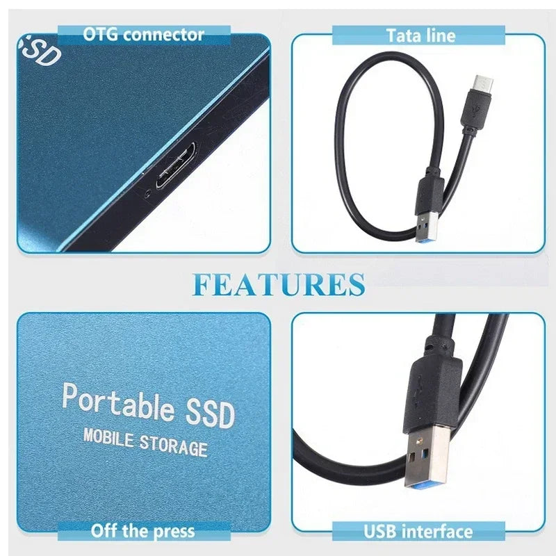 TechMaster - Snelle Mini Externe SSD voor Laptop en PC - Compatibel met Apple en Microsoft