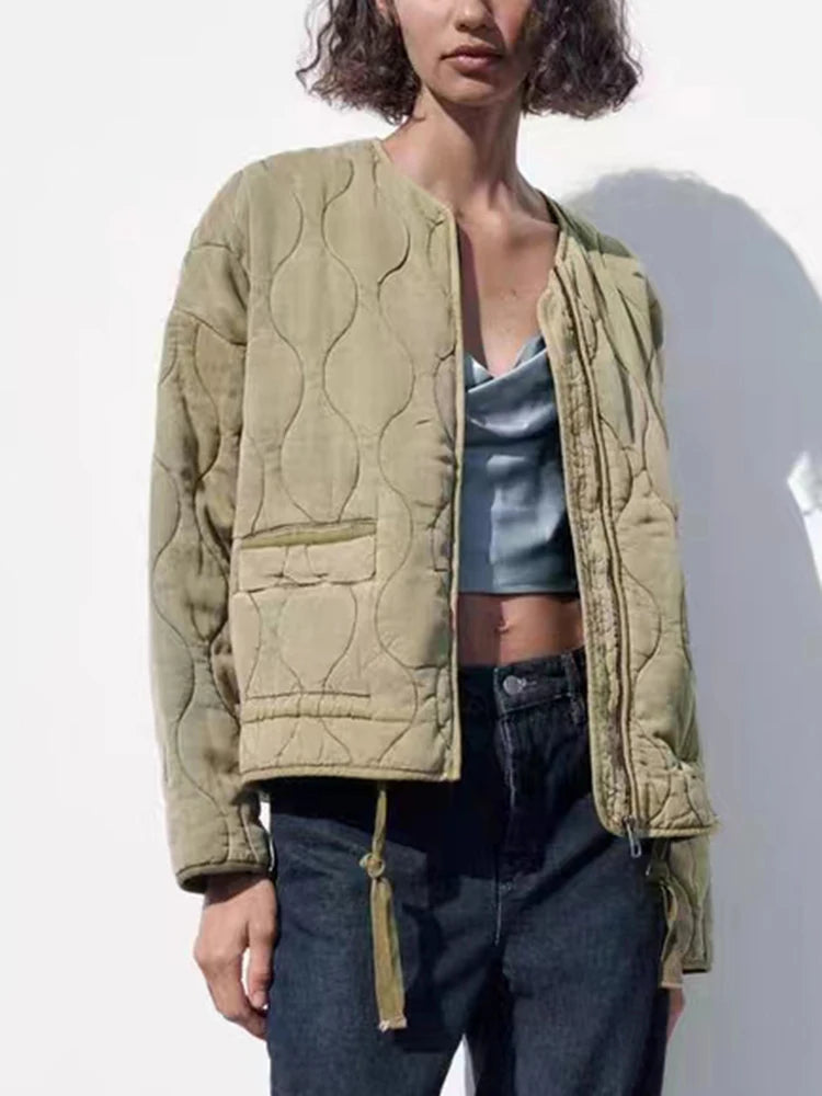 Sarah - oversized vintage Gewatteerde Dames Jas