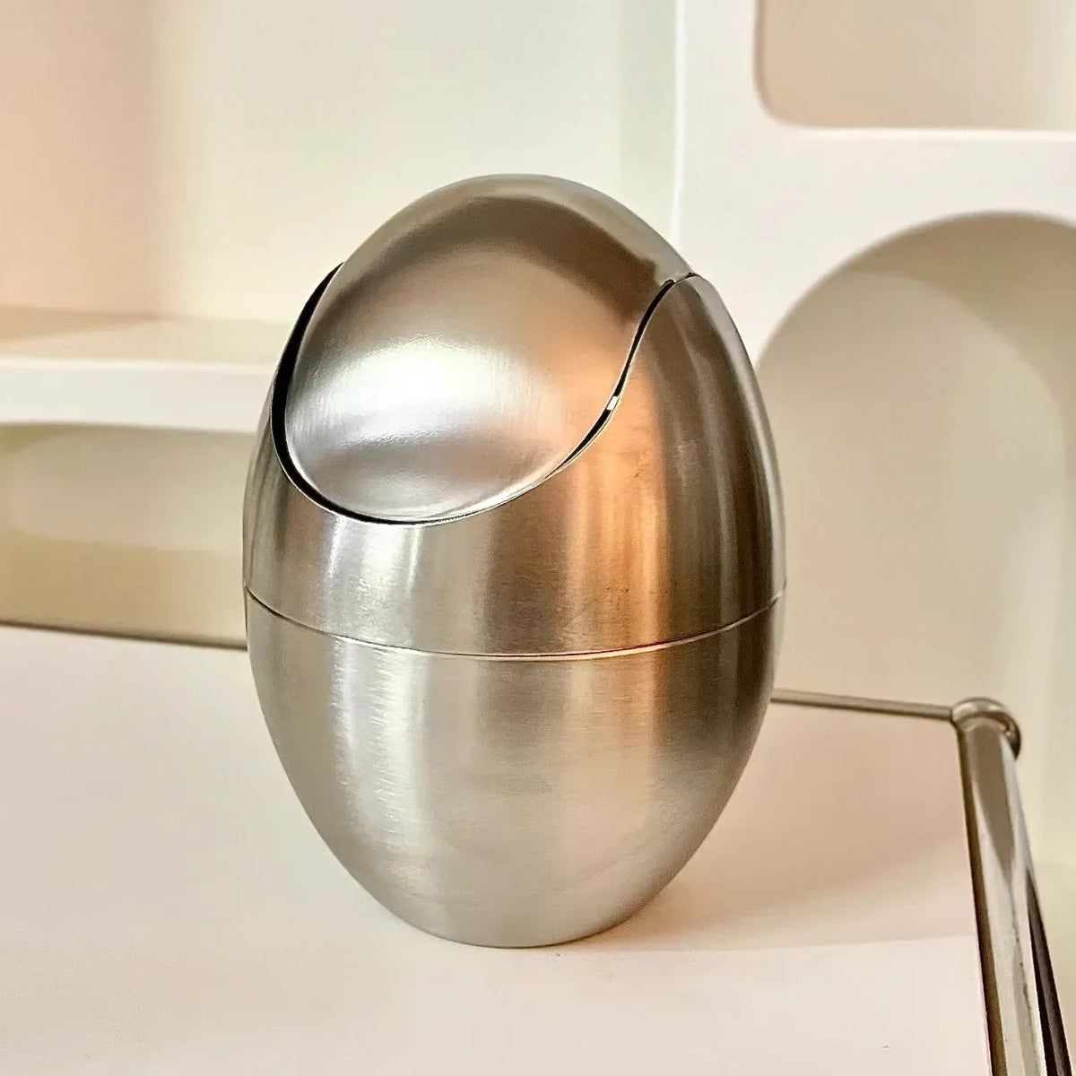 LuxBin Mini Prullenbak van roestvrij staal
