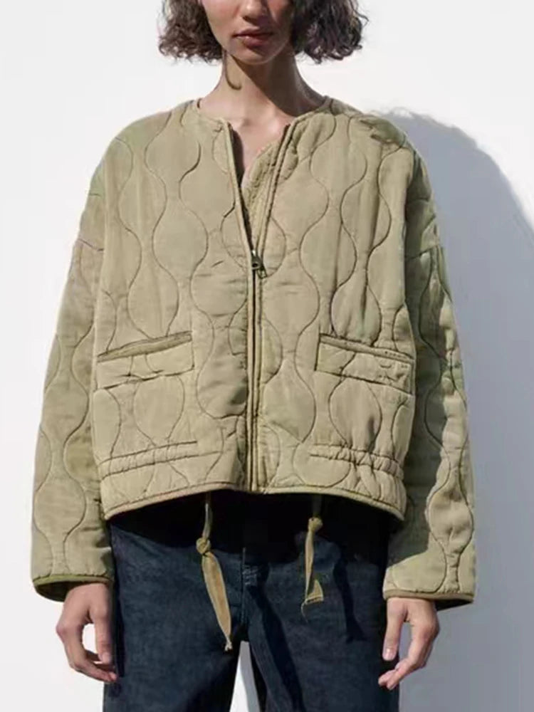 Sarah - oversized vintage Gewatteerde Dames Jas
