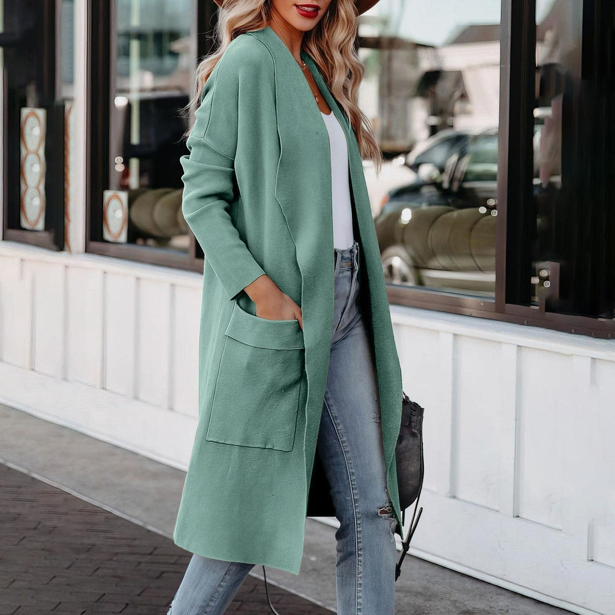 Caty - stijlvolle lange Cardigan Voor Dames