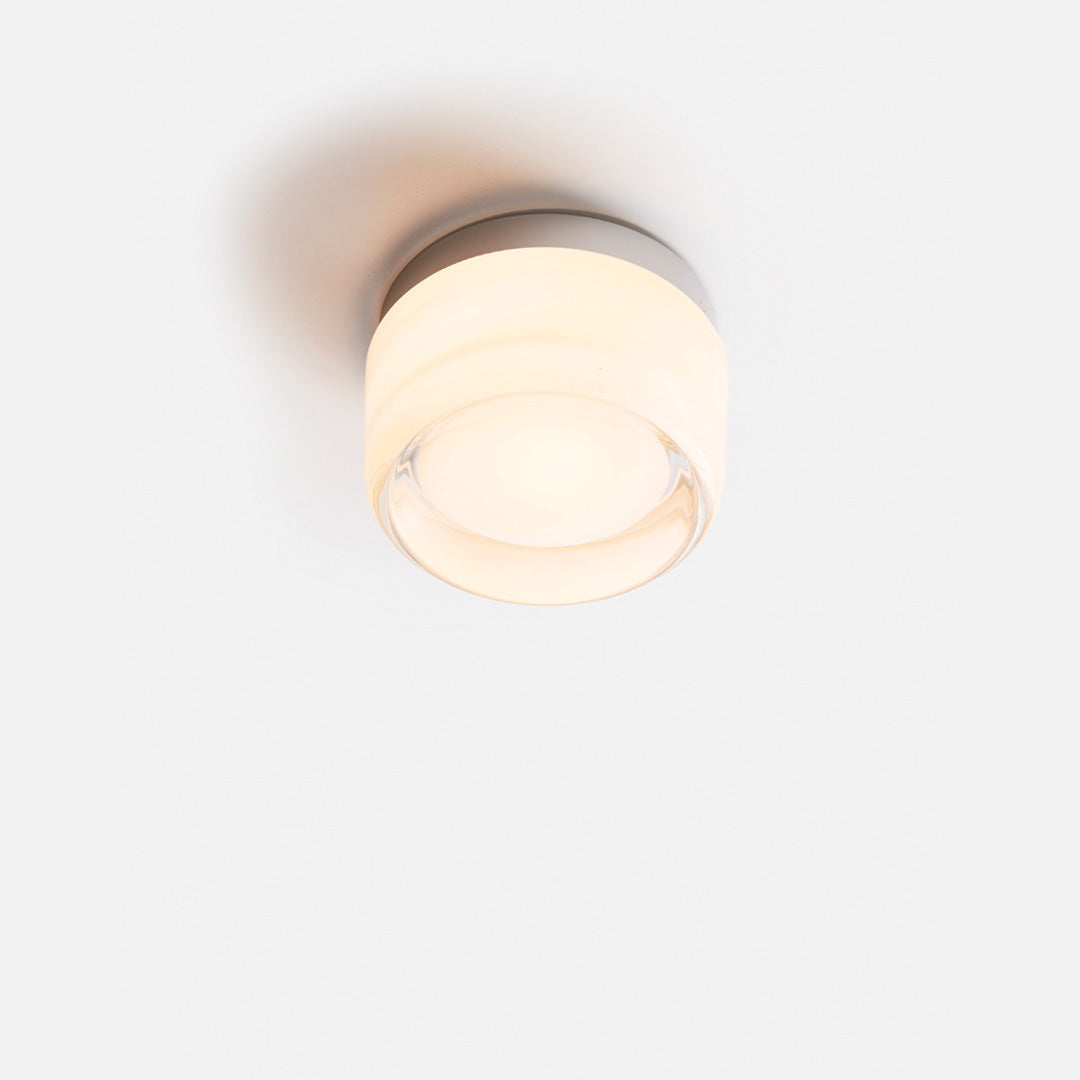 Glazen wandlamp met reliëf voor binnen en buiten
