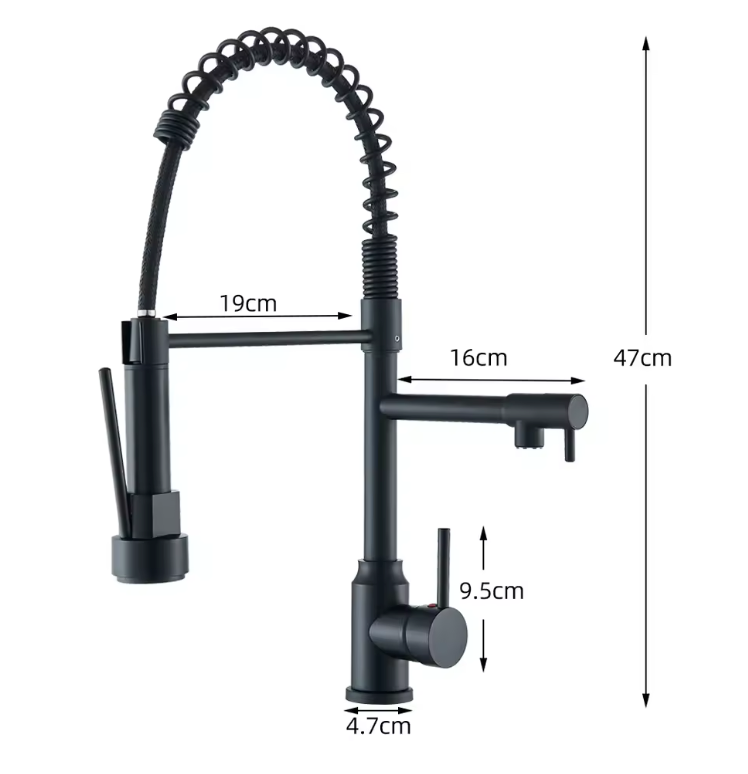Uittrekbare keukenkraan | Warm en koud water | Eenhendelmengkraan