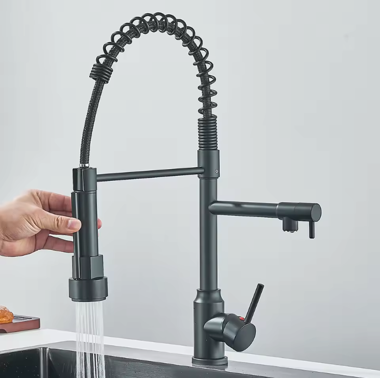 Uittrekbare keukenkraan | Warm en koud water | Eenhendelmengkraan