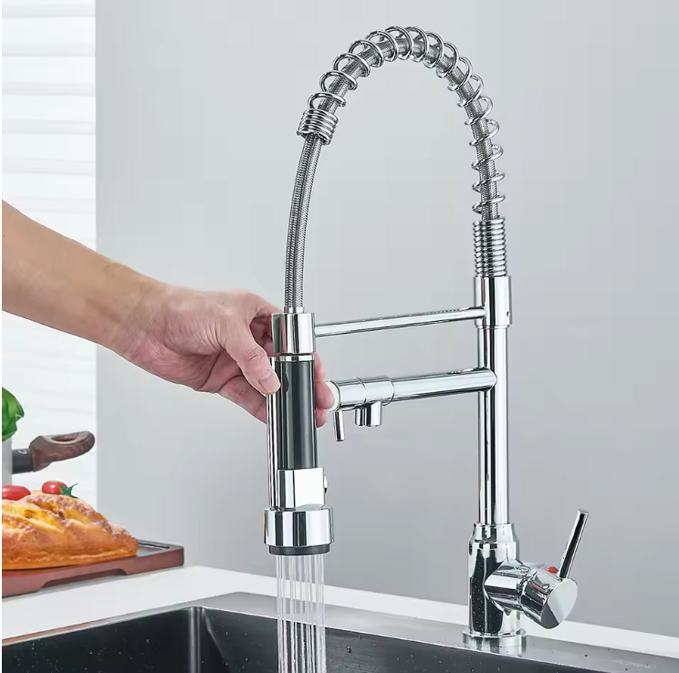 Uittrekbare keukenkraan | Warm en koud water | Eenhendelmengkraan