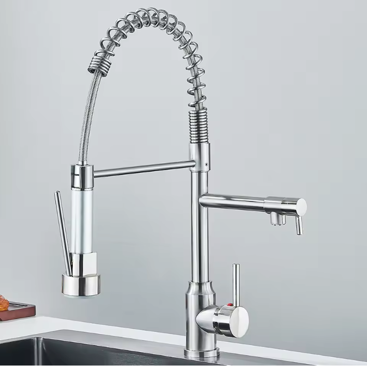 Uittrekbare keukenkraan | Warm en koud water | Eenhendelmengkraan