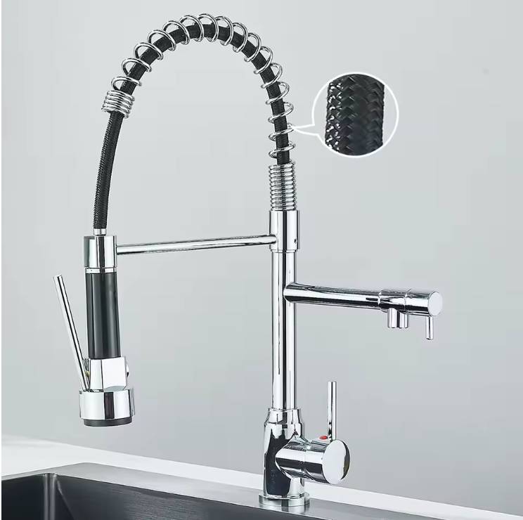 Uittrekbare keukenkraan | Warm en koud water | Eenhendelmengkraan