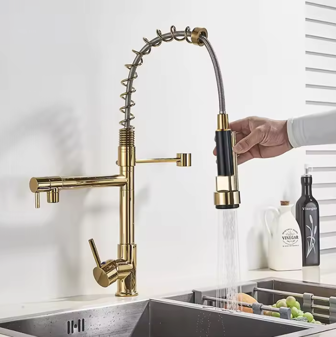 Uittrekbare keukenkraan | Warm en koud water | Eenhendelmengkraan