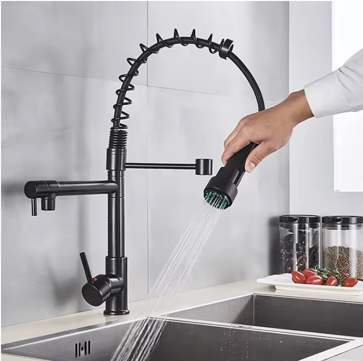 Uittrekbare keukenkraan | Warm en koud water | Eenhendelmengkraan