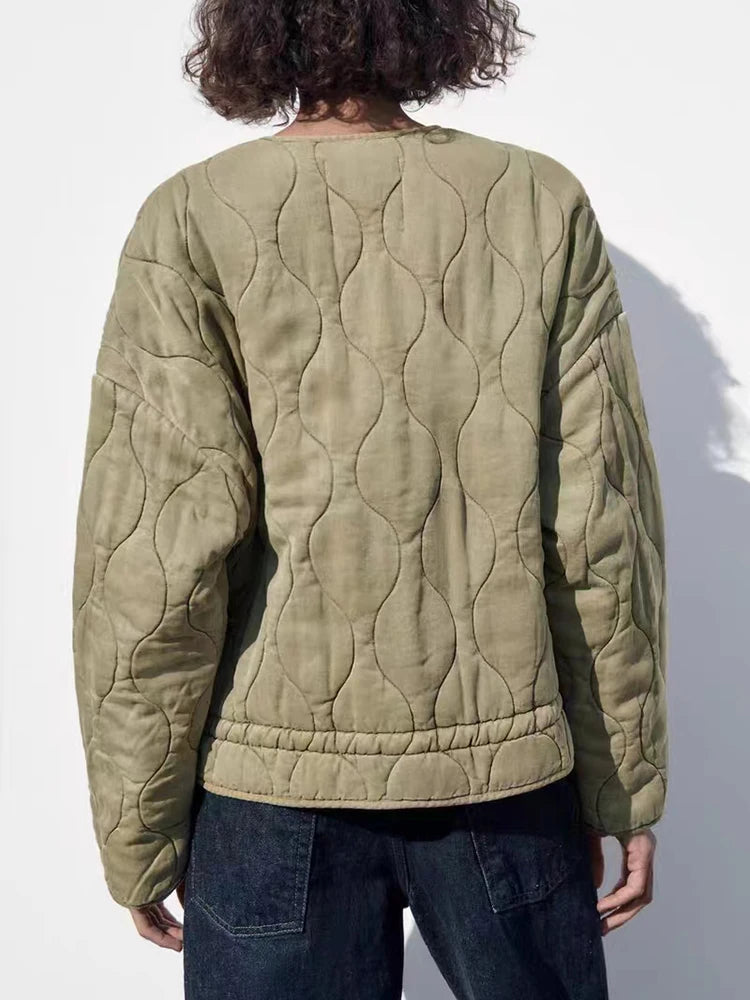 Sarah - oversized vintage Gewatteerde Dames Jas