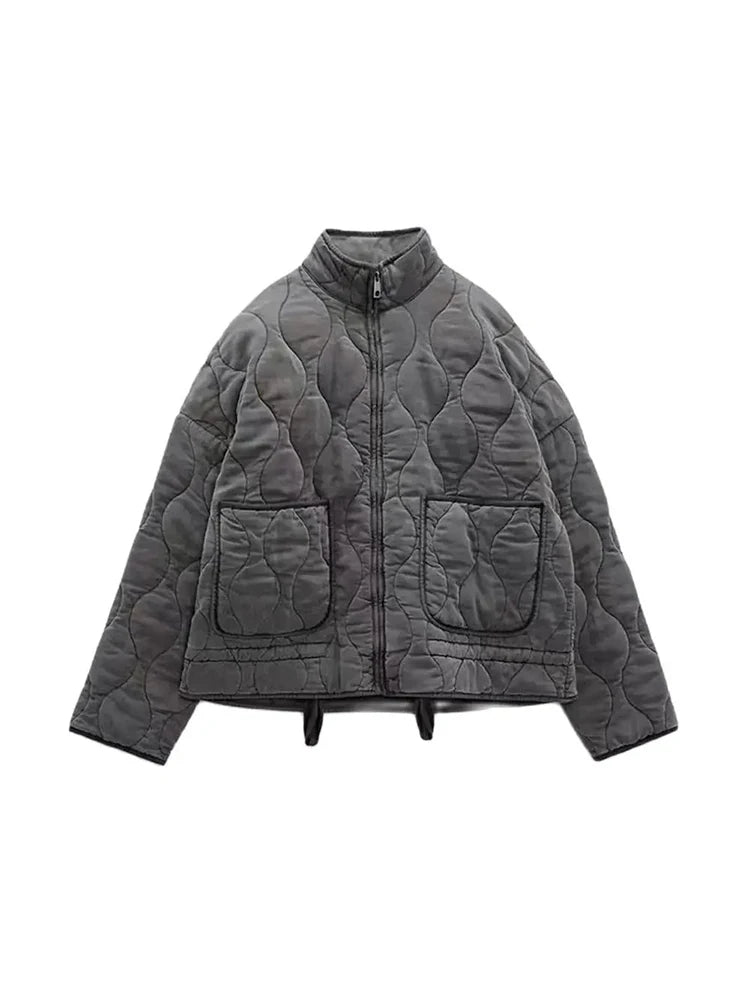 Sarah - oversized vintage Gewatteerde Dames Jas