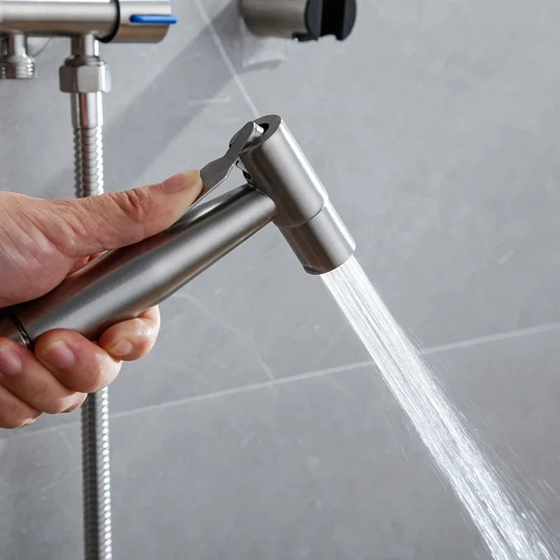 Toiletdouche / bidetkraan – roestvrij staal | Horizontale straal