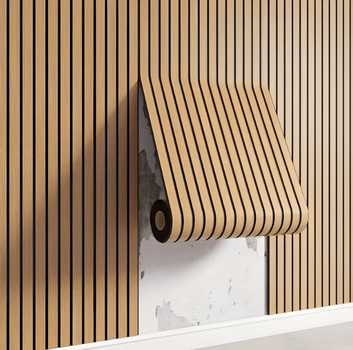 Zelfklevende houten panelen voor stijlvolle wandafwerking
