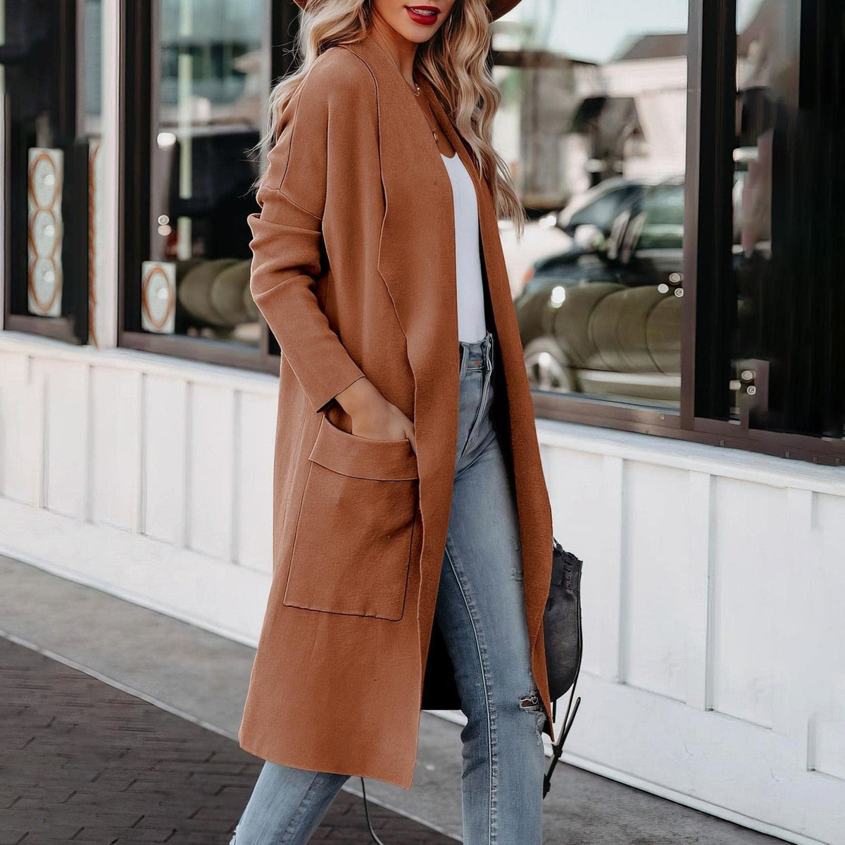 Caty - stijlvolle lange Cardigan Voor Dames