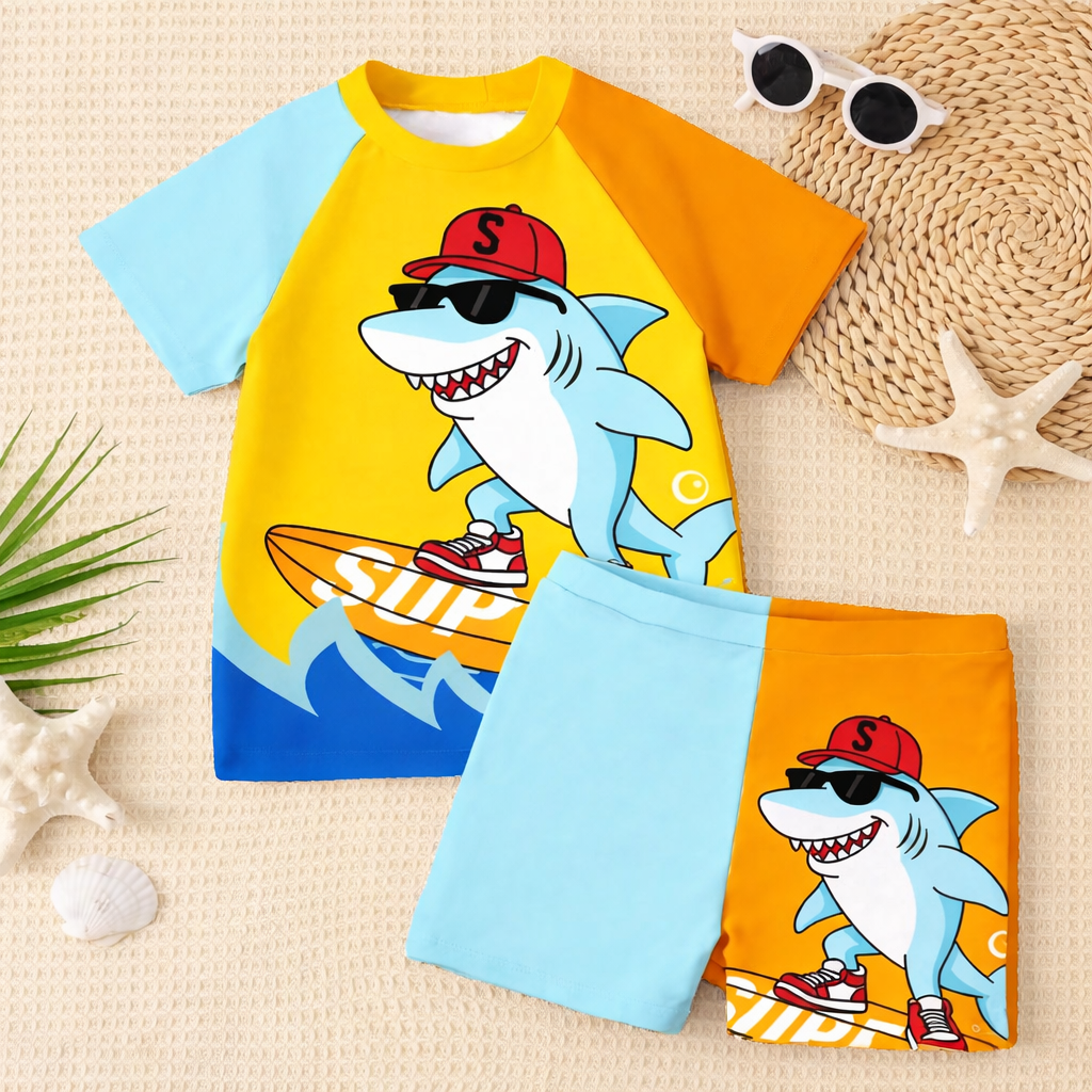Zwemset met T-Shirt en Shorts voor Jonge Jongens