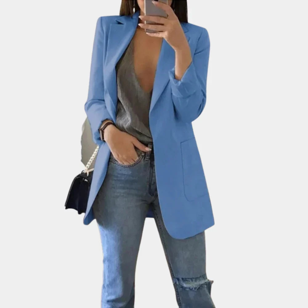 Nova – lange slim fit blazer voor dames