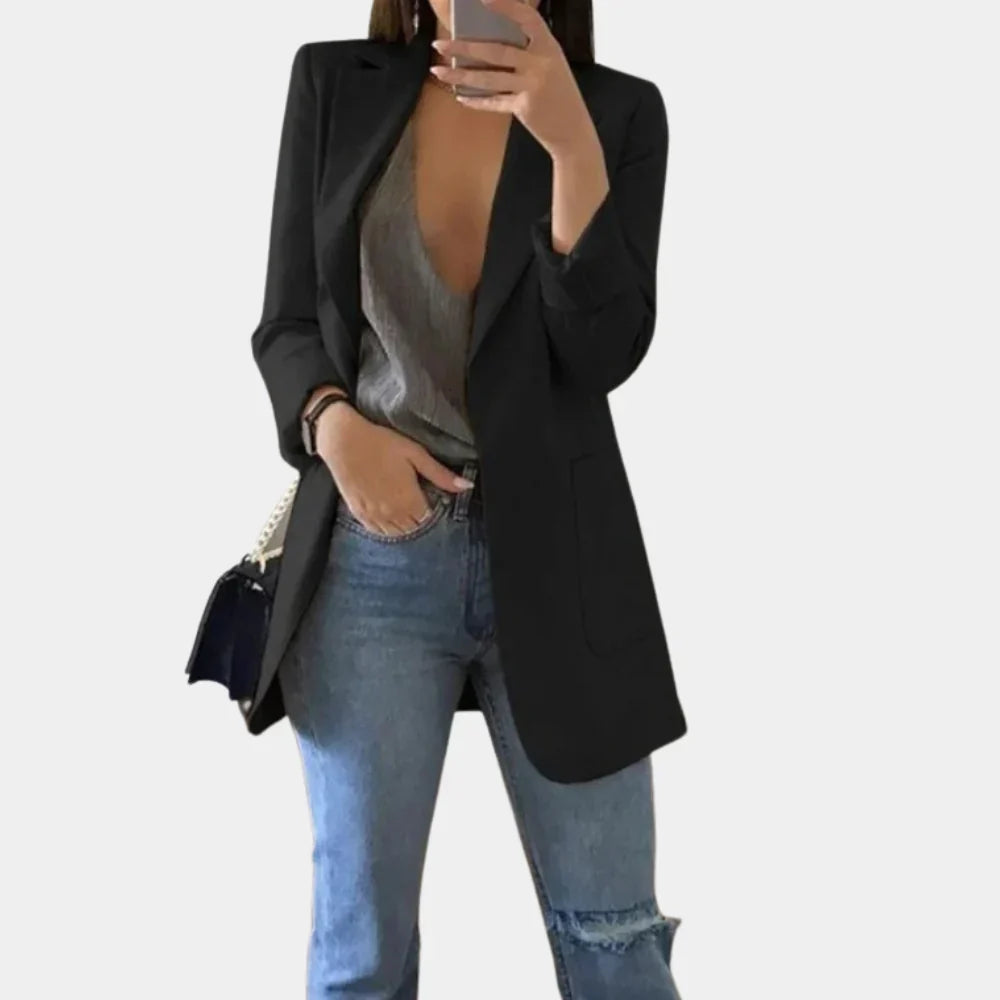 Nova – lange slim fit blazer voor dames