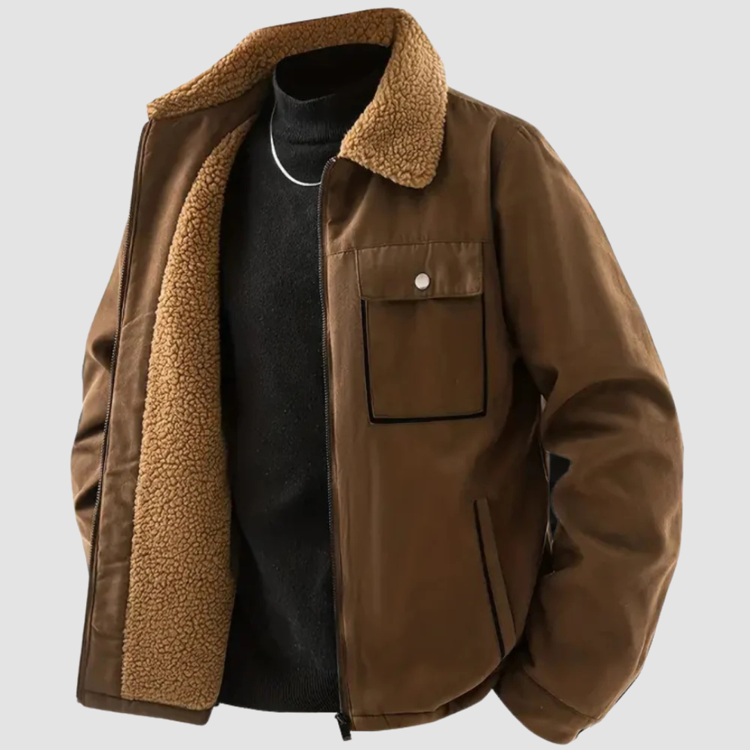 Suede Cargo Jas voor mannen