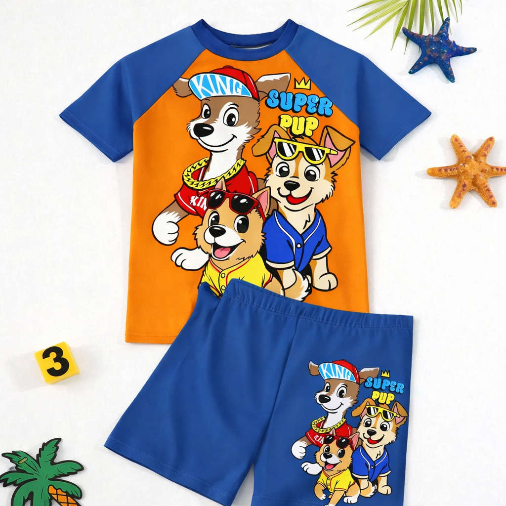 Zwemset met T-Shirt en Shorts voor Jonge Jongens