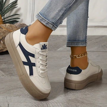 Dames Sneakers met Kleurblokken en Sportieve Look