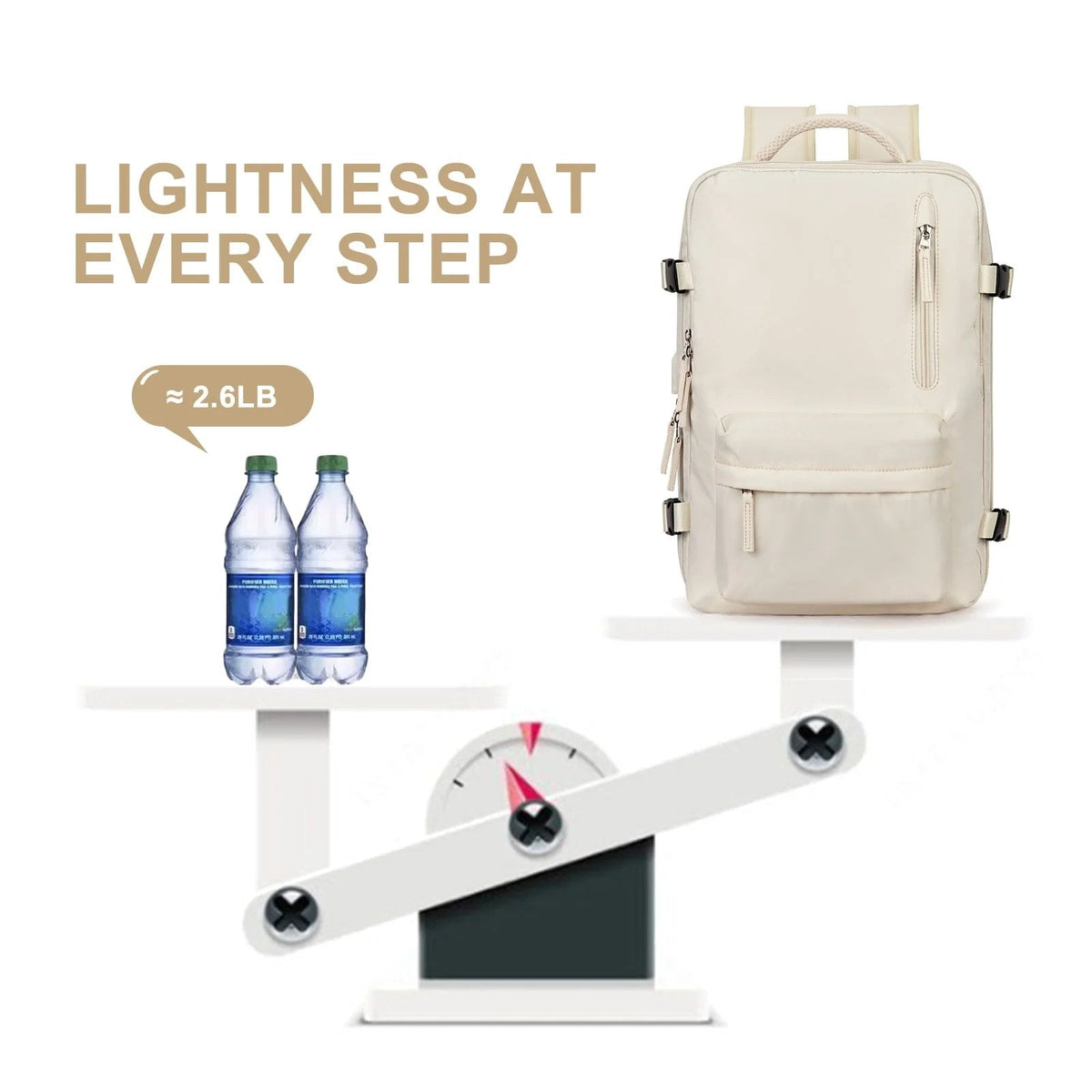 Multifunctionele damesrugzak 35 L met USB-aansluiting
