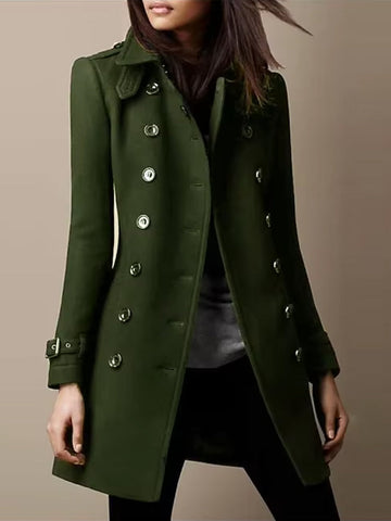 Amelia - Lange Tweed Jas Voor Dames