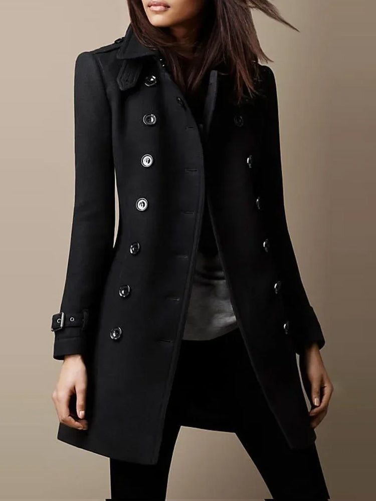 Amelia - Lange Tweed Jas Voor Dames