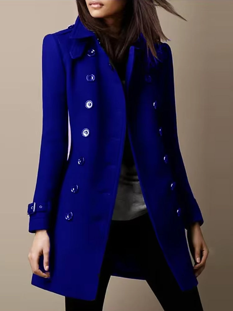 Amelia - Lange Tweed Jas Voor Dames