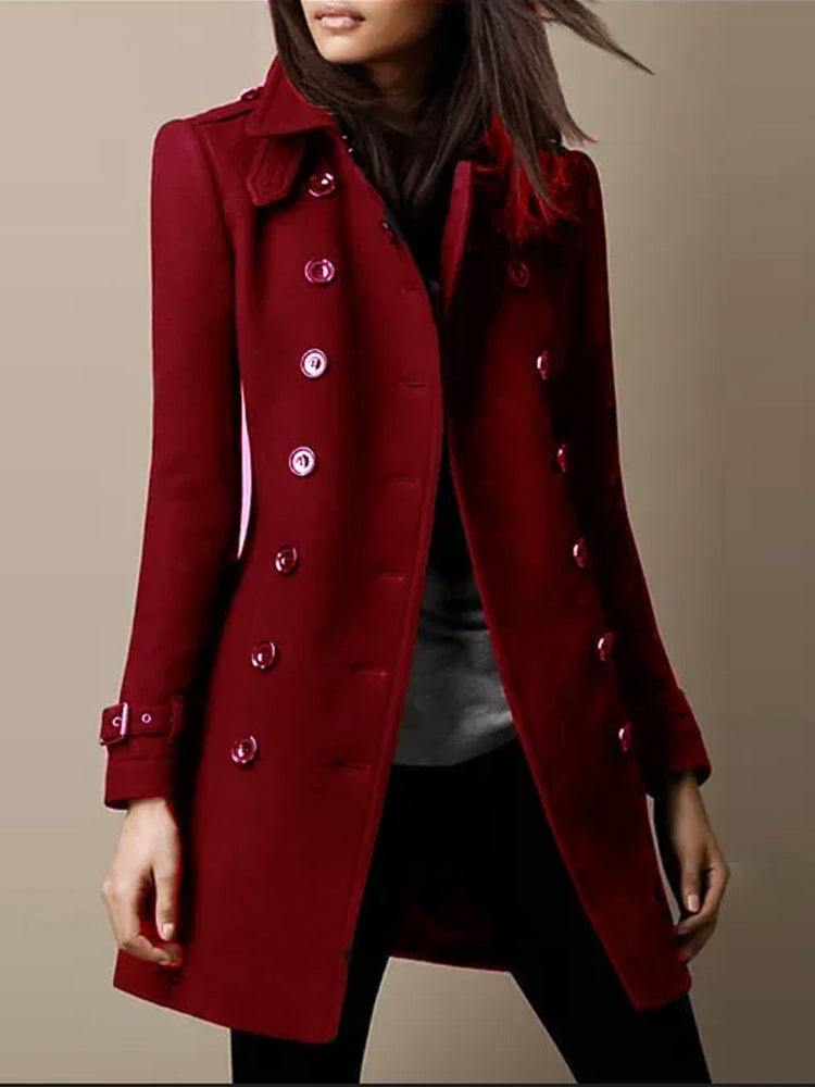 Amelia - Lange Tweed Jas Voor Dames