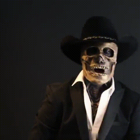 Unisex skeletmasker met hoed voor Halloween