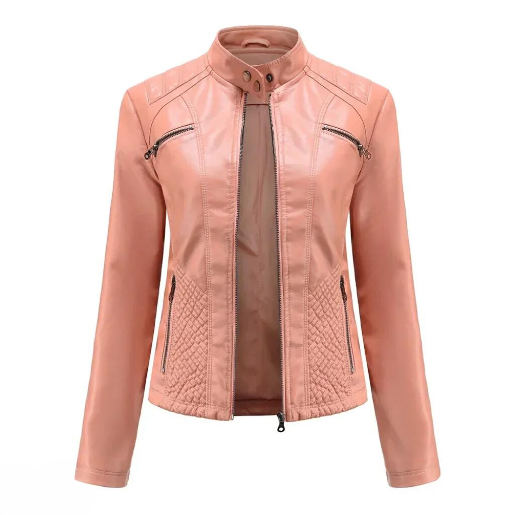 PU‑Leren Bikerjack voor Dames