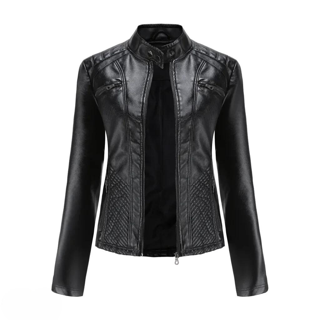 PU‑Leren Bikerjack voor Dames