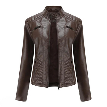 PU‑Leren Bikerjack voor Dames