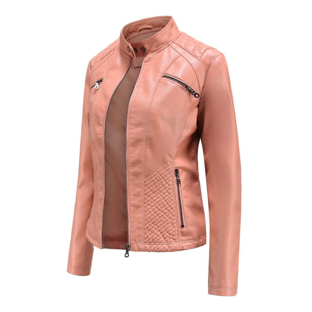 PU‑Leren Bikerjack voor Dames