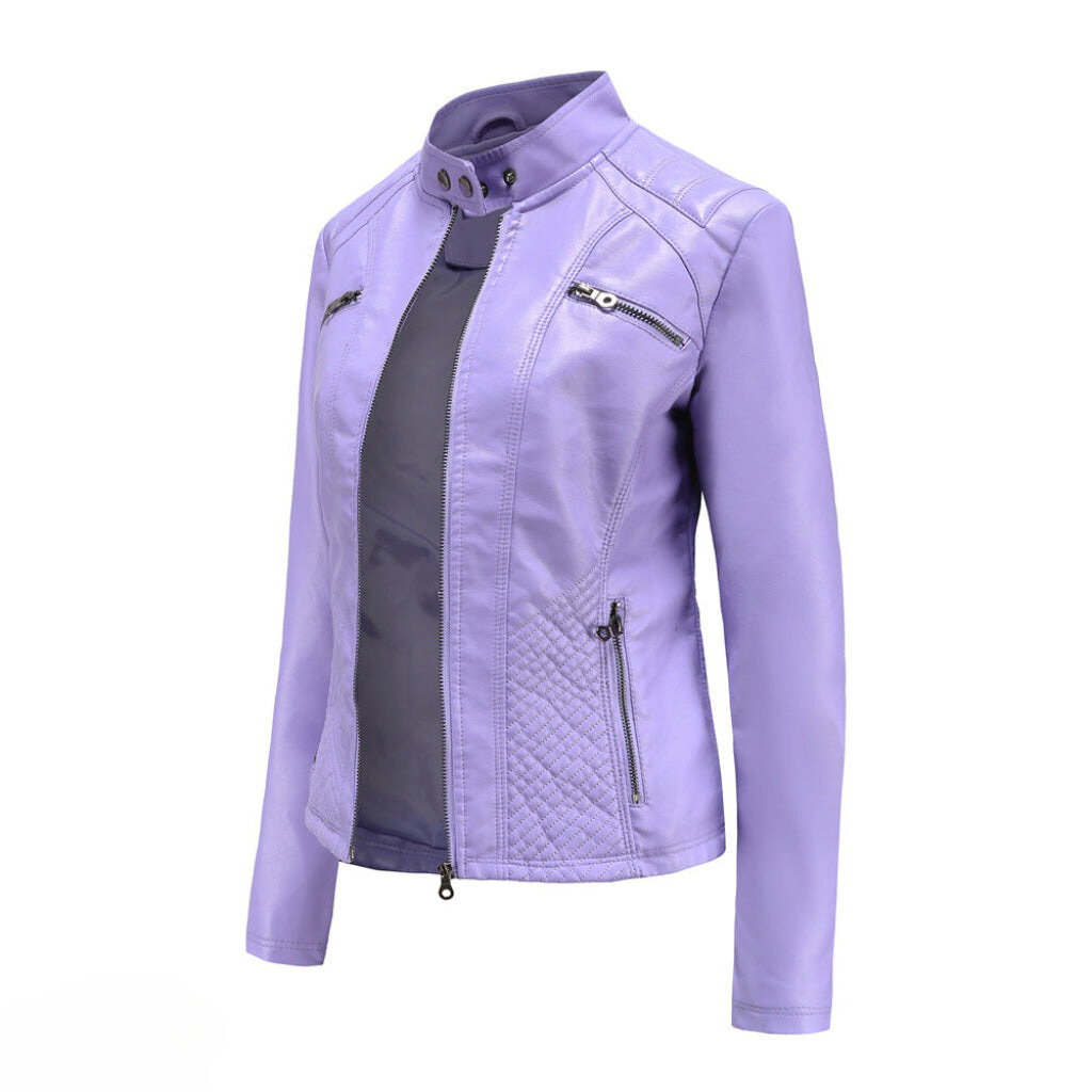 PU‑Leren Bikerjack voor Dames