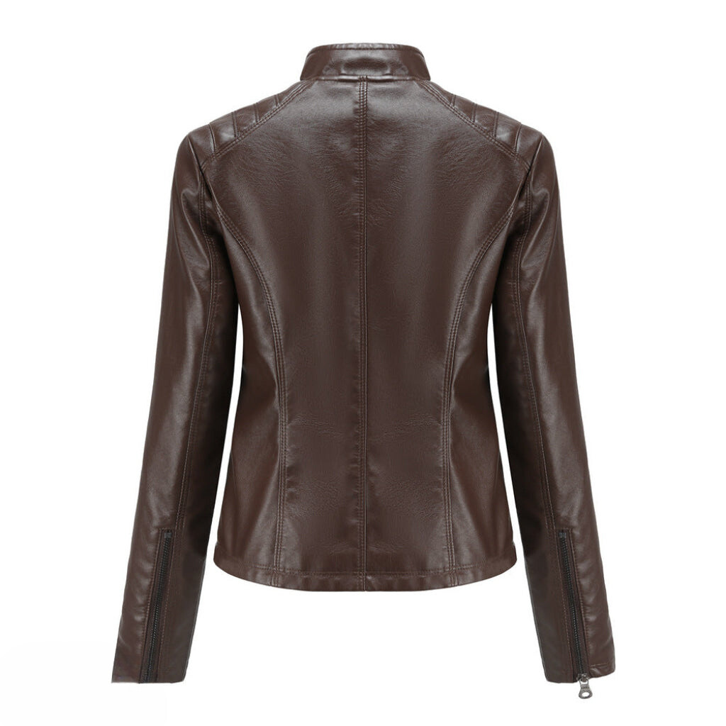 PU‑Leren Bikerjack voor Dames