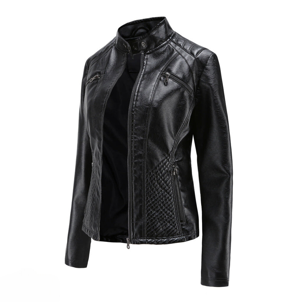PU‑Leren Bikerjack voor Dames