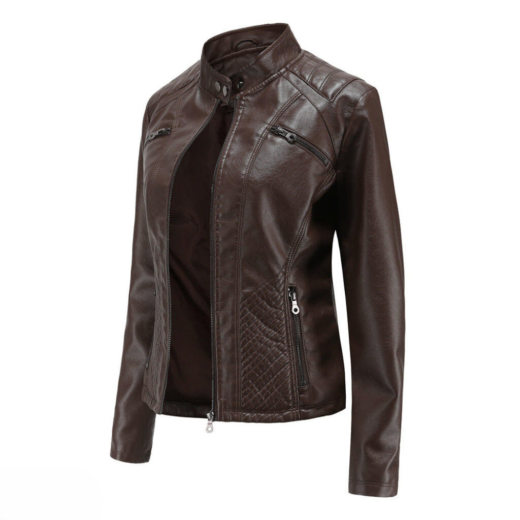 PU‑Leren Bikerjack voor Dames