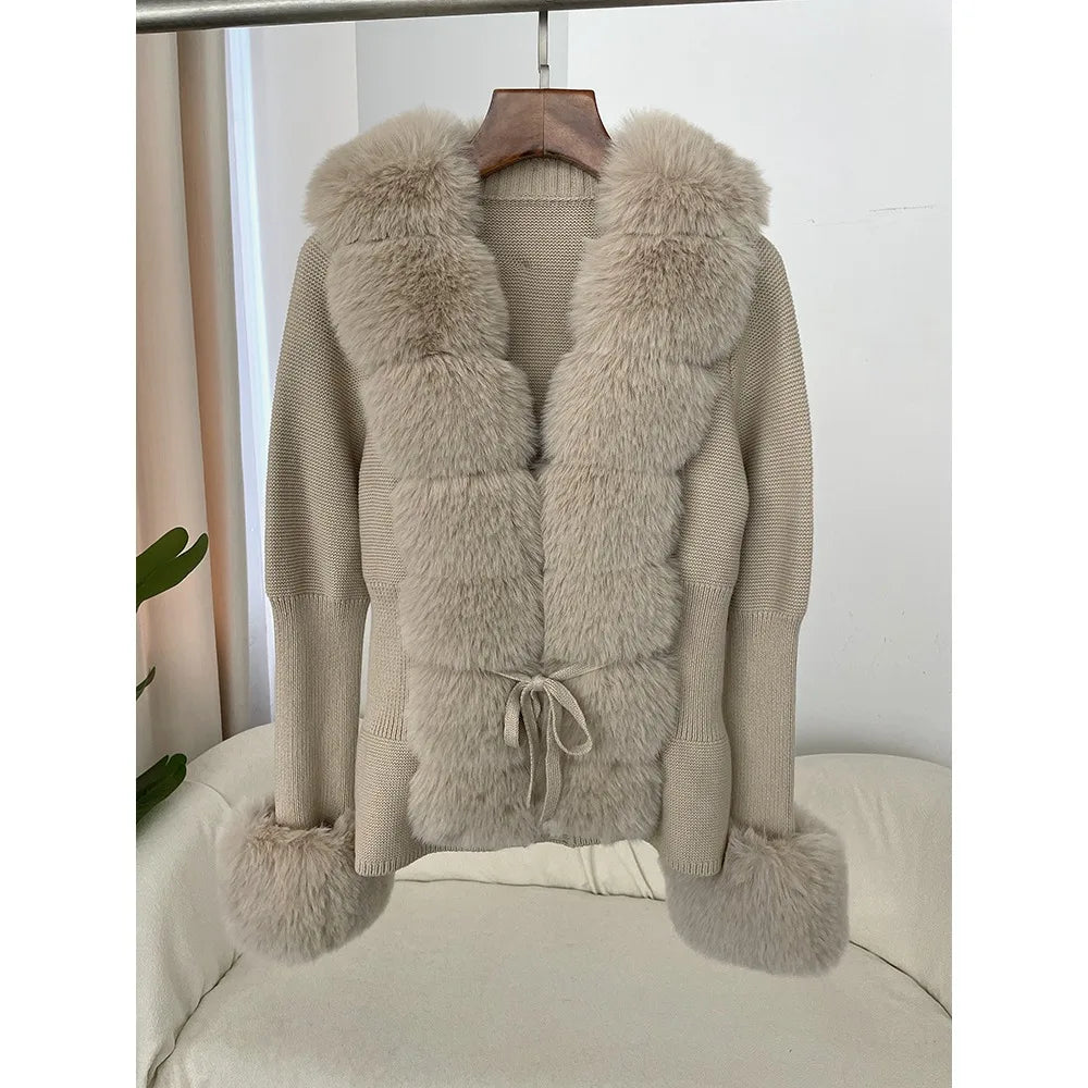 Warme Dames Winterjas Met Kraag Van Imitatiebont - Jasmin