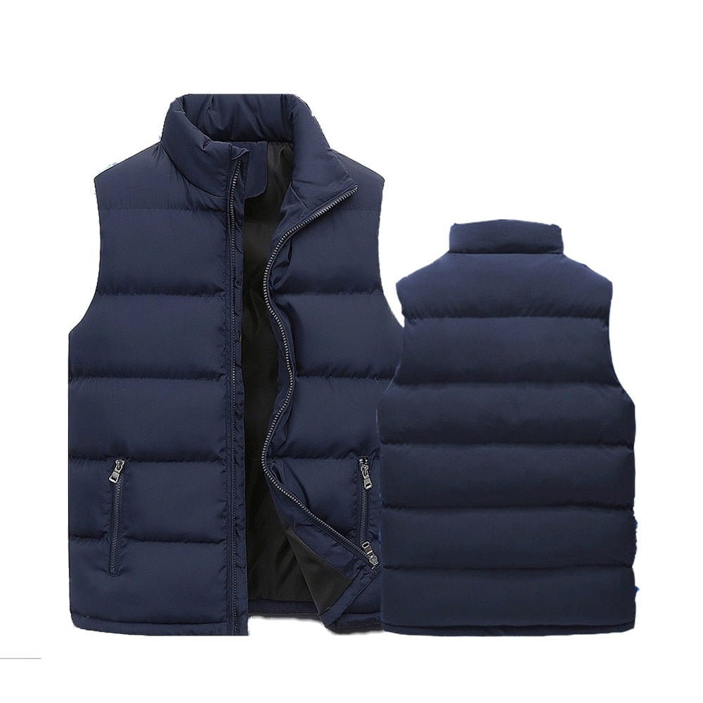Camouflage Gewatteerde Herenbodywarmer met Opstaande Kraag