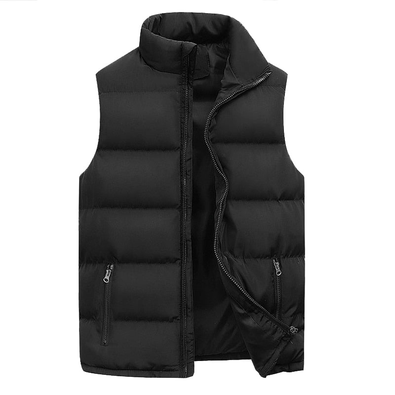 Camouflage Gewatteerde Herenbodywarmer met Opstaande Kraag