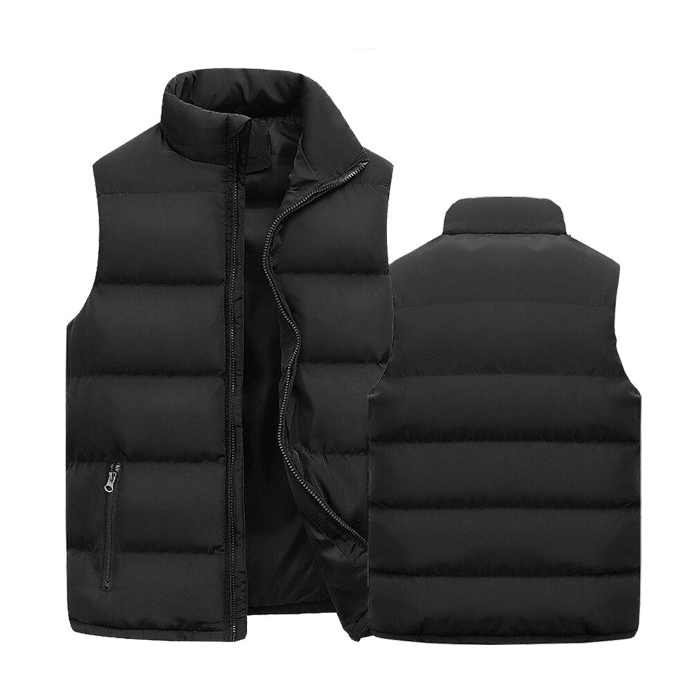 Camouflage Gewatteerde Herenbodywarmer met Opstaande Kraag