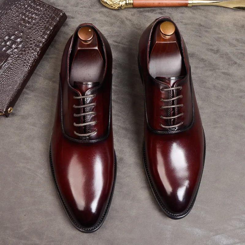 Italiaanse Leren Oxford Schoenen voor Heren