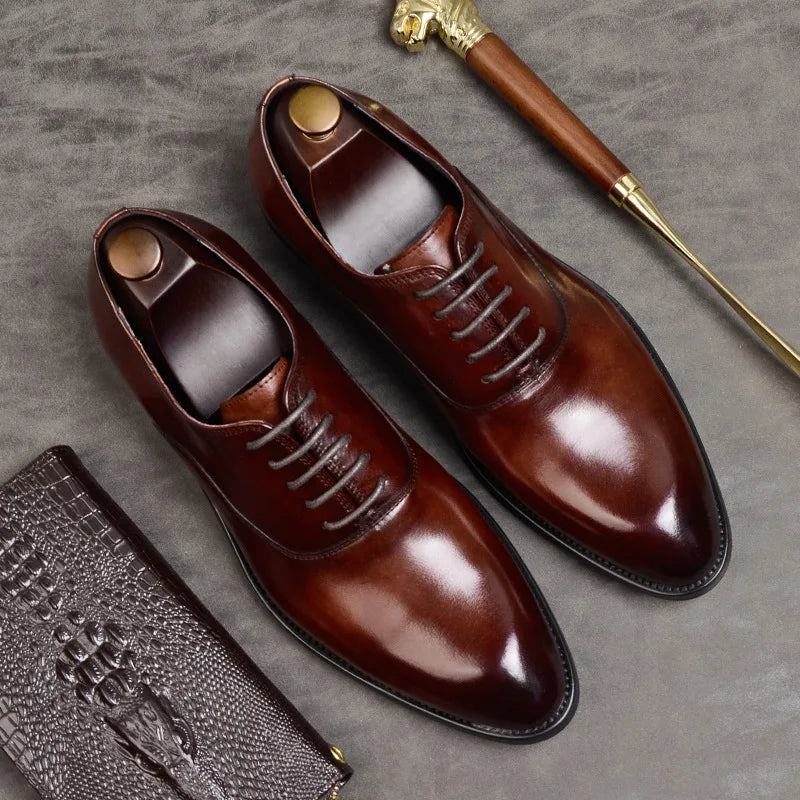 Italiaanse Leren Oxford Schoenen voor Heren