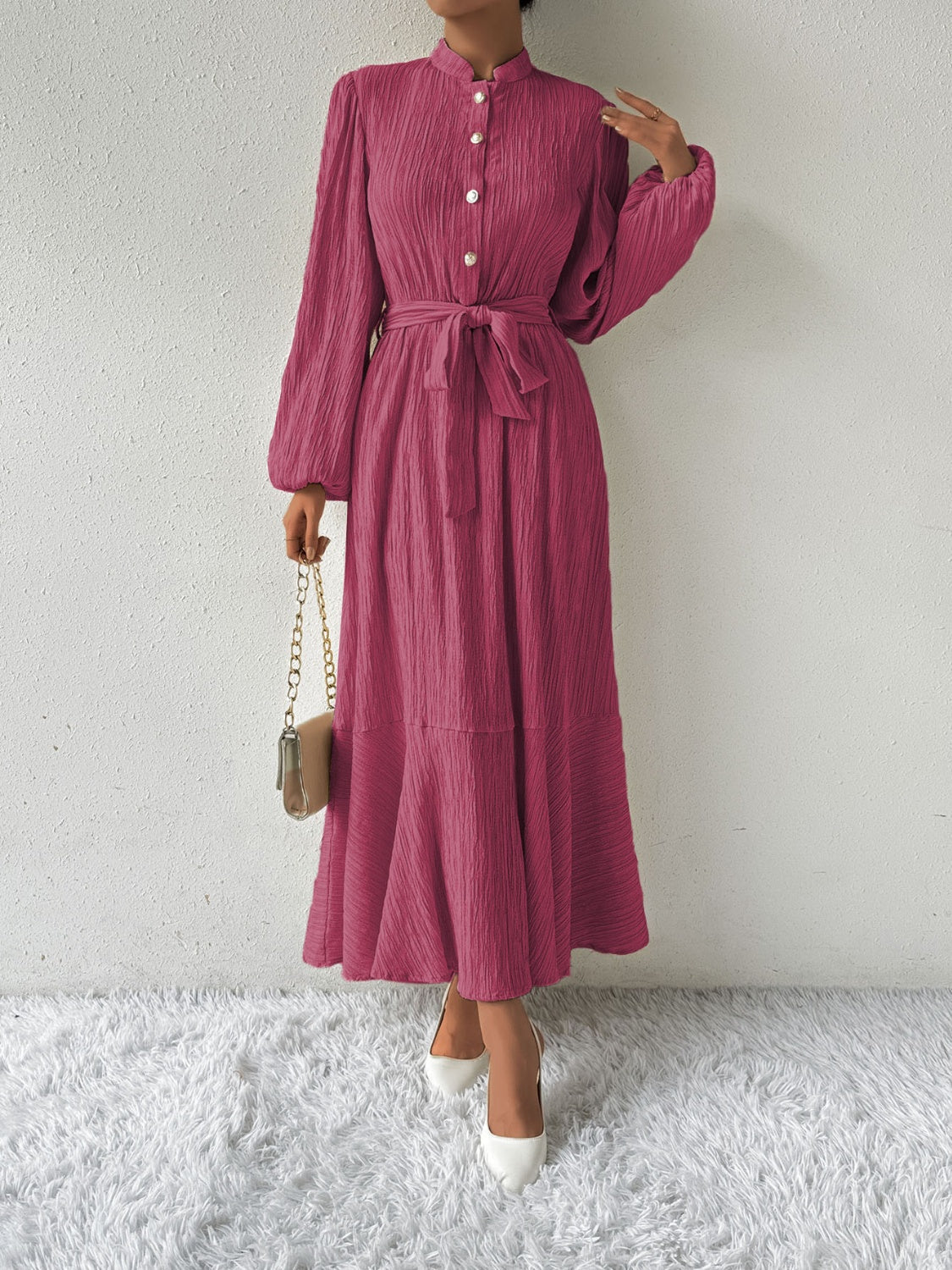 Stijlvolle Boho Maxi Jurk Met lange Mouwen