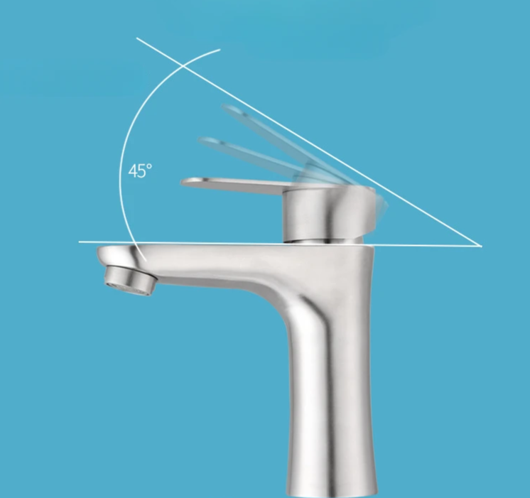 Roestvrijstalen wastafelkraan met eenhendelmengkraan – Modern design voor badkamer & wastafel