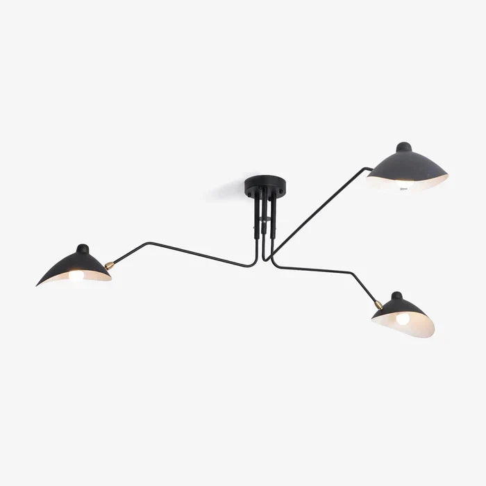 Zwarte plafondlamp met draaibare armen – modern design
