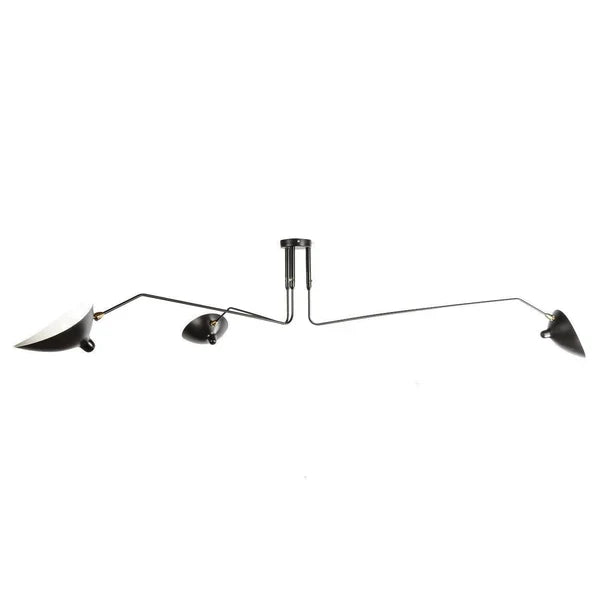 Zwarte plafondlamp met draaibare armen – modern design